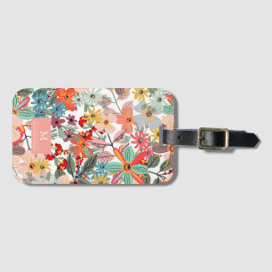 Romantische Blütenweiche Rosa Grüne Pfirsich Klass Gepäckanhänger