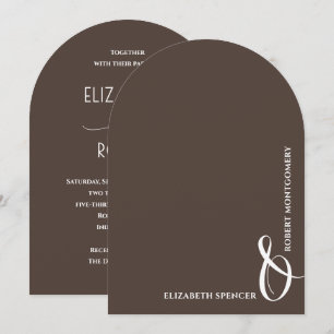 Romantische Bogenförmige Schokoladen-Hochzeit Einladung