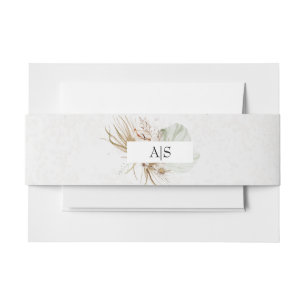 Romantische Bohemische Blumenhochzeit Einladungsbanderole