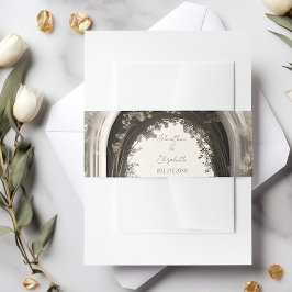 Romantische Boho Botanische Botanische Arch-Hochze Einladungsbanderole