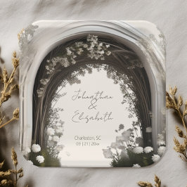 Romantische Boho Botanische Botanische Arch-Hochze Pappteller