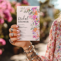 Romantische Boho-Rosa-Wildblumengarten-Brautparty
