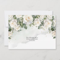 Romantische Boho weiße Rosen und Grün & Gold