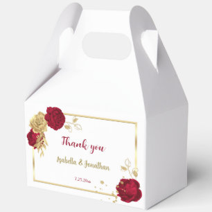 Romantische Bordeaux-Hochzeit Geschenkschachtel