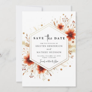 Romantische Botanische Hochzeit Save The Date