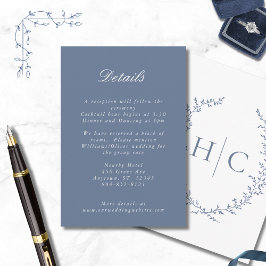 Romantische Botanische Wappen Hochzeit Begleitkarte