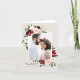 Romantische Bouquet Dankeskarte
