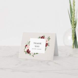Romantische Bouquet Dankeskarte