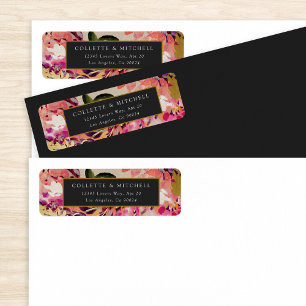Romantische Bouquet Hot Pink Black Gold Hochzeit