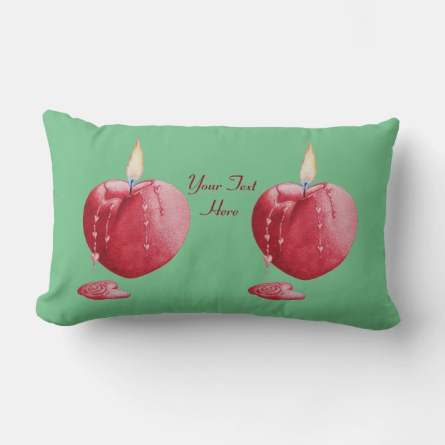 Romantische brennende Liebe Lendenkissen (Vorderseite)