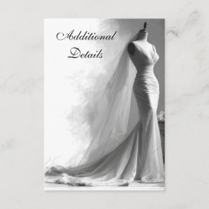 Romantische Bridal Sketch Wedding Card Begleitkarte