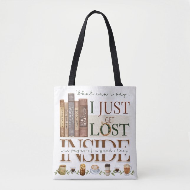 Romantische Buchliebhaber buchen Tote Bag (Vorderseite)