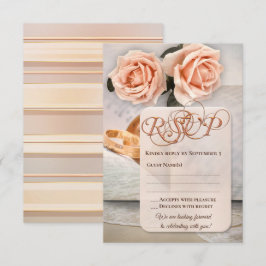 Romantische Buchliebhaber Hochzeit-RSVP-Karte Einladung
