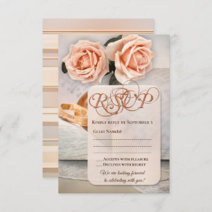 Romantische Buchliebhaber Hochzeit-RSVP-Karte Einladung