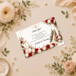 Romantische Cello-Treppe Eleganz Hochzeit Dankeskarte
