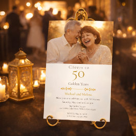 Romantische Cheers auf 50 Jahre Gold Einladung