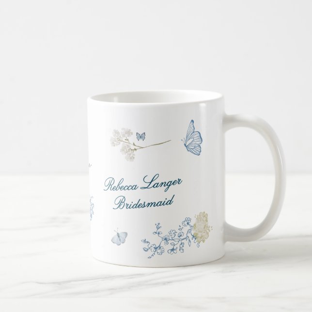 Romantische Cotswolds Winter Florals Bridesmaid Kaffeetasse (Rechts)