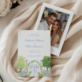 Romantische Cottage-Hochzeit Save The Date