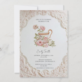 Romantische CottageCore Bridal Dusche Einladung