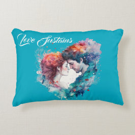 Romantische Couple-Liebe erhält Dekokissen