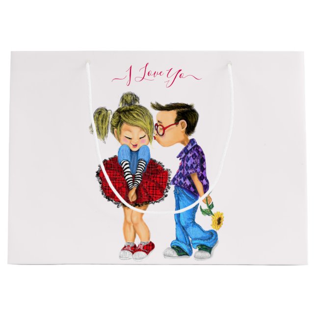 Romantische Couple Liebe Geschenktasche - I Liebe  Große Geschenktüte (Vorderseite)