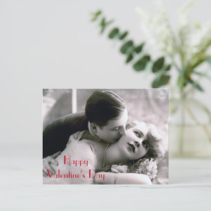 Romantische Couple Vintag Retro Liebe Valentinstag Feiertagspostkarte