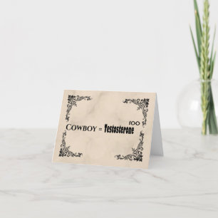 Romantische Cowboy-Valentine-Tageskarte Karte