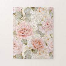Romantische Creme Blush Pink Roses Floral