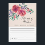 Romantische Creme Ivory Hochzeit mit floralen Farb Hinweiskarte<br><div class="desc">Elegante Hochzeitsratgeber & Wunschkarte mit einem floralen Aquarell-Design auf cremefarbenem Hintergrund.</div>