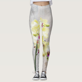 Romantische Creme & Lilac Orchids Leggings