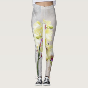 Romantische Creme & Lilac Orchids Leggings
