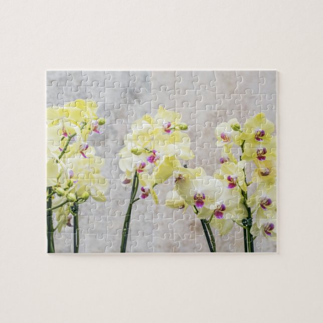 Romantische Creme & Lilac Orchids Puzzle (Horizontal)