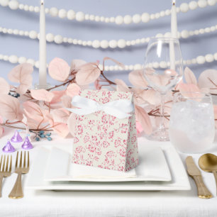 Romantische Creme Pink Glitzer Blumenzehen Geschenkschachtel