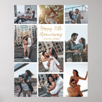 Romantische Custom Anniversary Modern Foto Collage