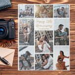 Romantische Custom Anniversary Modern Foto Collage Puzzle<br><div class="desc">Chic anpassbares Foto Collage Puzzle für Ihren Mann,  Ehefrau,  Freundin oder Freund bei Ihrem Jubiläum Party. Fügen Sie 9 Ihrer Lieblings-Beziehung,  Verlobung oder Hochzeit-Fotos hinzu und bestellen Sie dieses romantische Geschenk für Ihren Partner. Ein wunderschönes personalisiertes Geschenk voller Erinnerungen.</div>