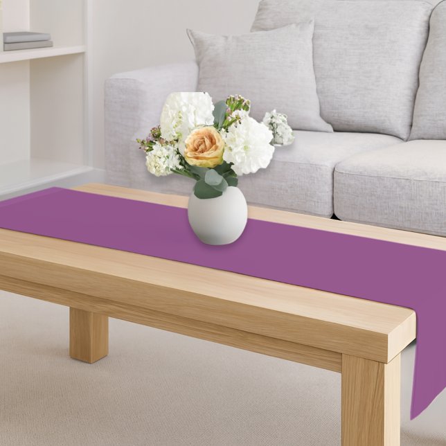 Romantische Dekoration aus solidem lila Frühling Kurzer Tischläufer (Von Creator hochgeladen)