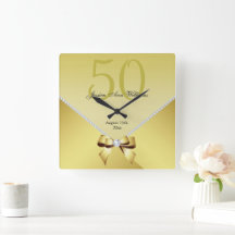 Romantische Diamanten & Gold Bow 50. Geburtstag