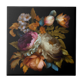 Romantische dramatische "Old World"-Blüte 6 Fliese