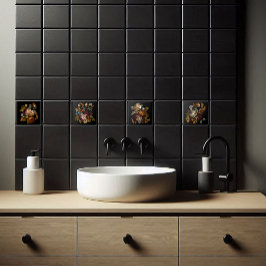 Romantische dramatische "Old World"-Blüte 8 Fliese