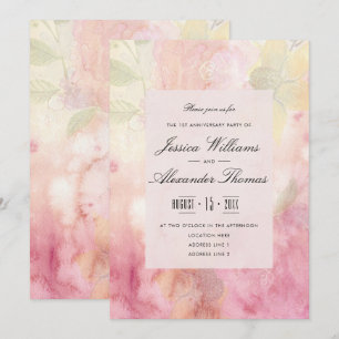 Romantische Dreamy Blossom Hochzeit 1. Jubiläum Einladung