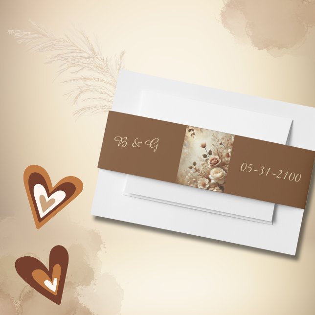 Romantische Dreamy Floral Wedding Einladungsbanderole (Von Creator hochgeladen)