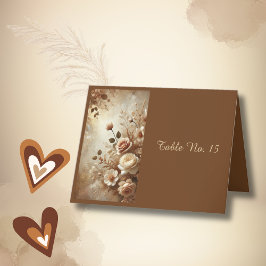 Romantische Dreamy Floral Wedding Tischnummer Card