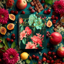 Romantische dunkle botanische blaue und rosa Blüte