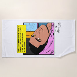 Romantische Echos einsam hören Romantisches Comic Strandtuch