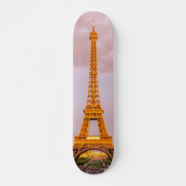 Romantische Eiffelturmfotografie | Paris, Frankrei Skateboard (Vorne)