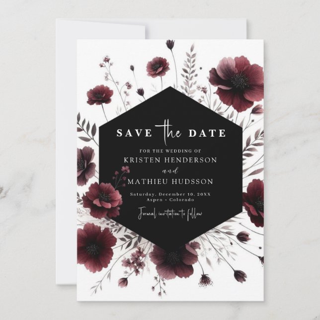 Romantische Einfache Hochzeit Save The Date (Vorderseite)