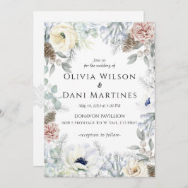 Romantische Einladung zur Hochzeitsfeier mit weiße