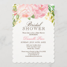 Romantische Einladungen zu Pink Peony Bridal