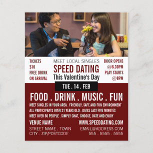 Romantische Einstellung, Speed Verabredet Event-We Flyer