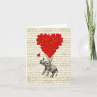 Romantische Elefanten & Herzblasen